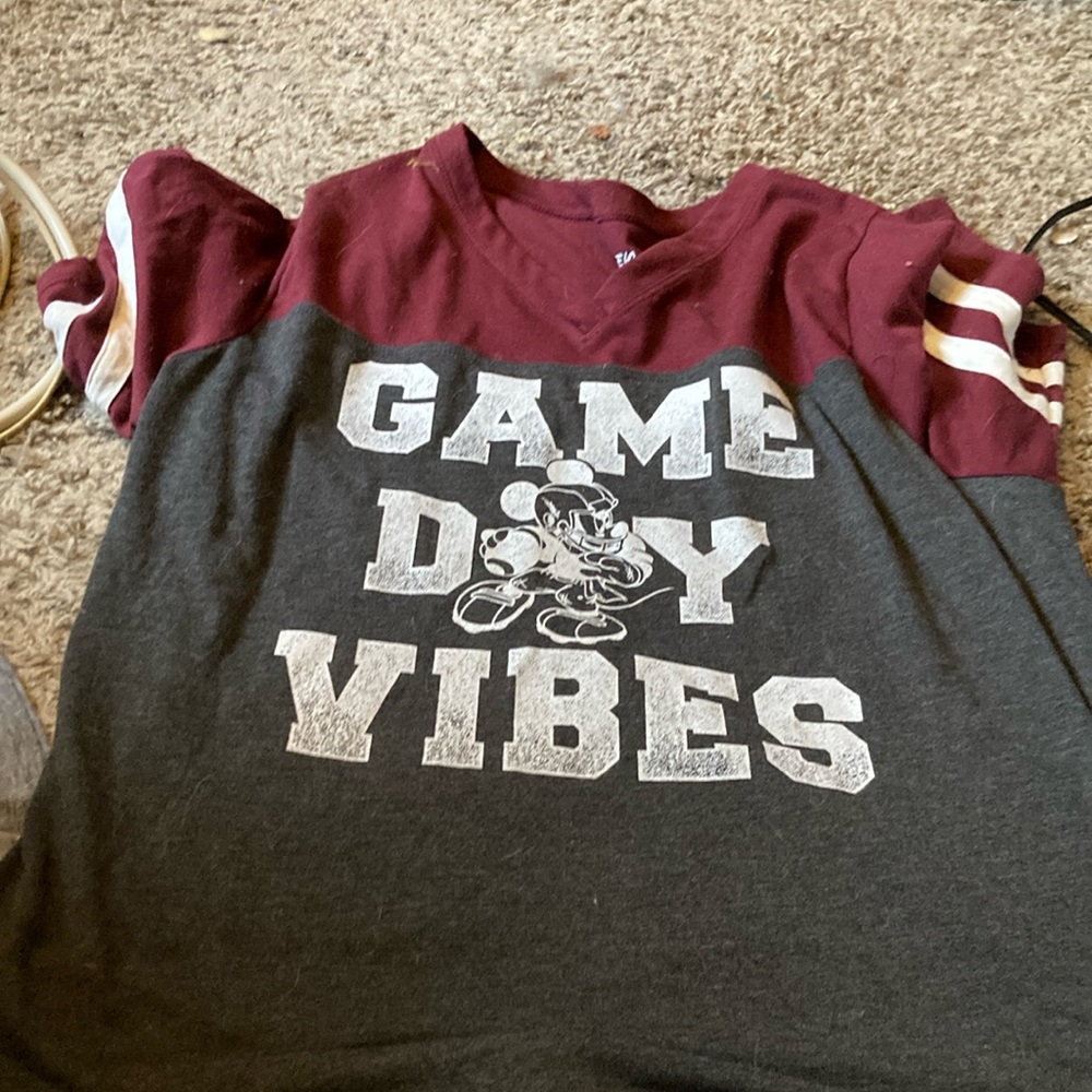 Torrid Burgundy and Gray Game Day Vibes Jersey Top